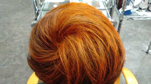 アレルギー対応草木染めカラー施術後